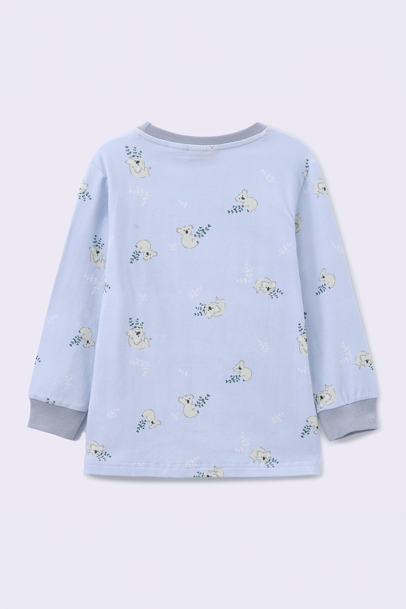 Cozy Cotton Long Sleeve Pj Set - Cloud Blue Koala