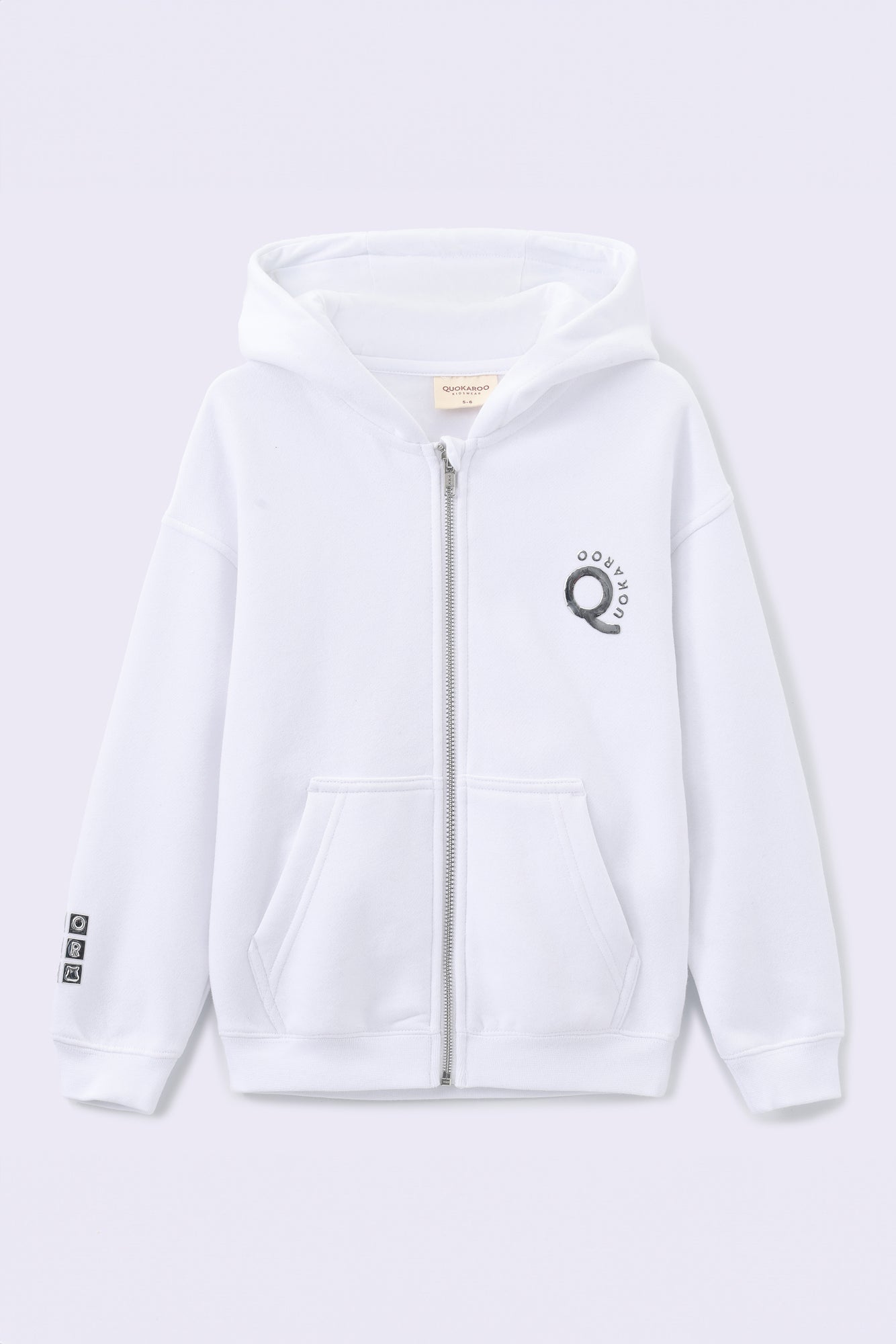 MotionCloud Fleece Zip Hoodie - Brilliant White