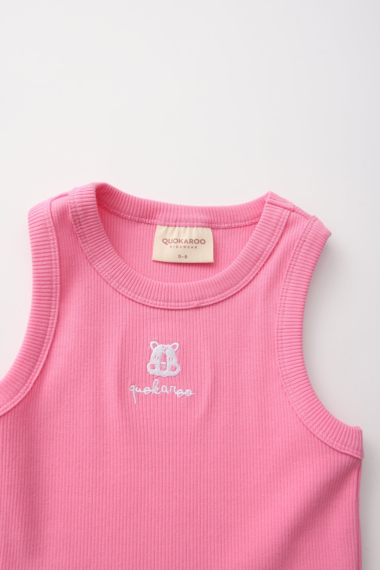 Bubblegum Pink Quokka Ribbed Tank
