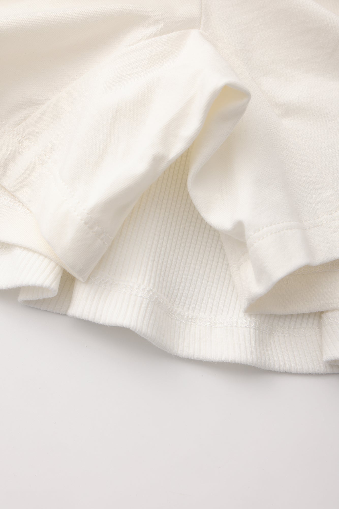 Brilliant White Ribbed Play Skort