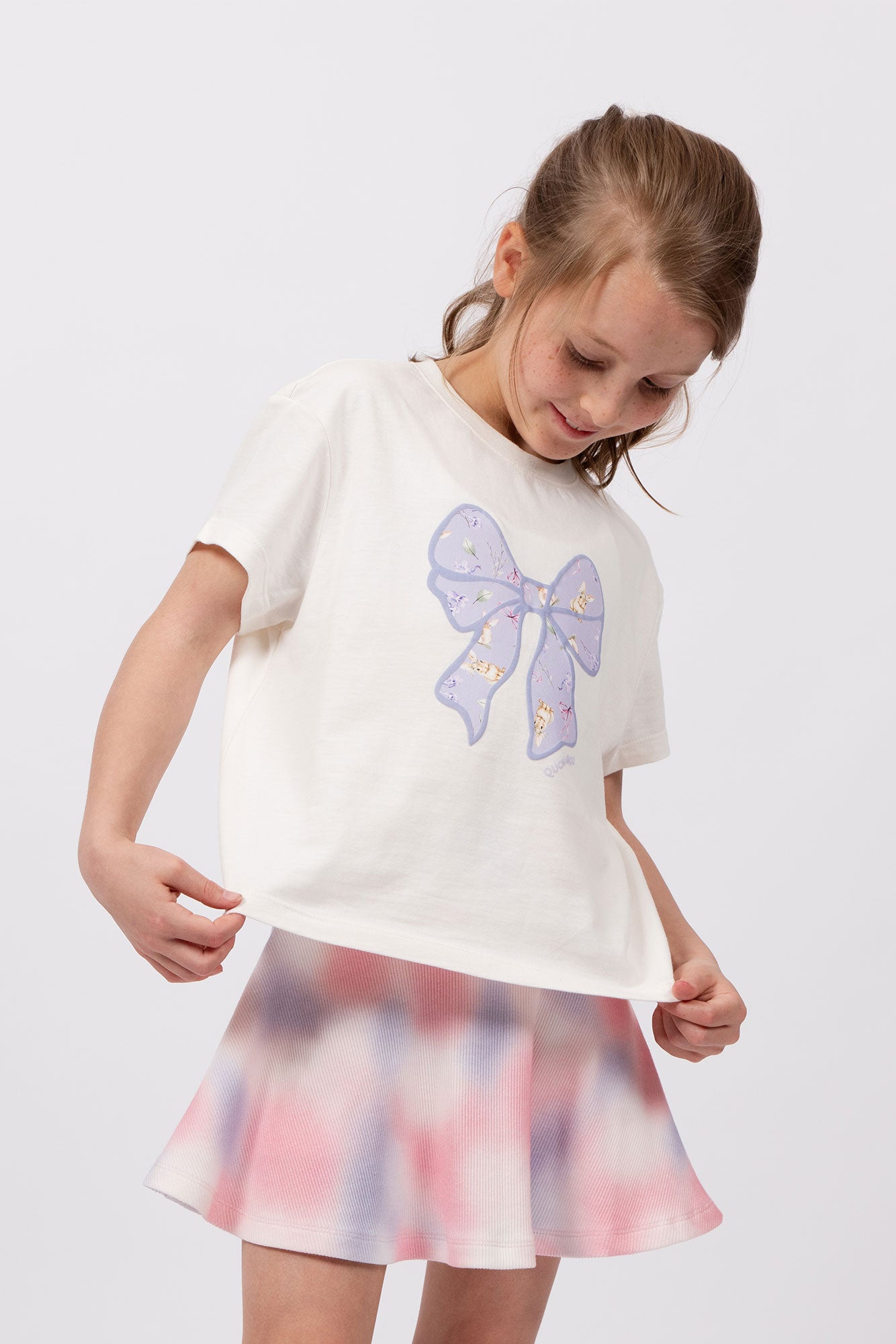Jacaranda Bunny Organic Cotton Cropped Tee