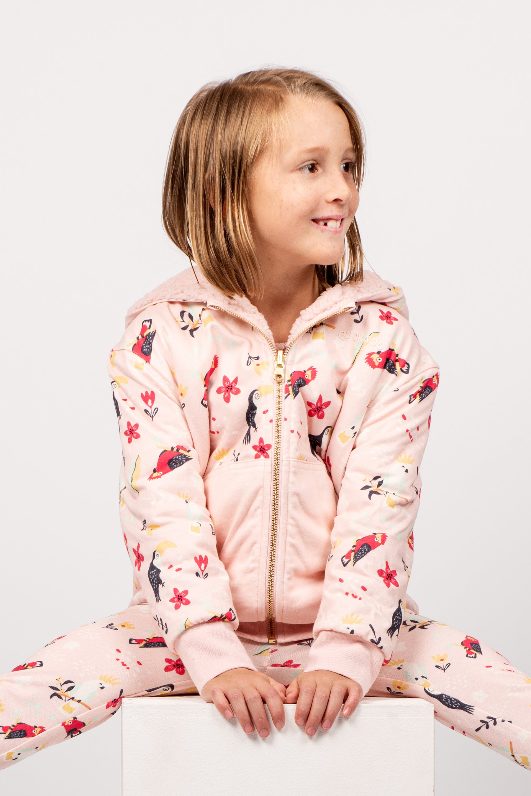 Cockatoo Cotton Jersey Reversible Zipper