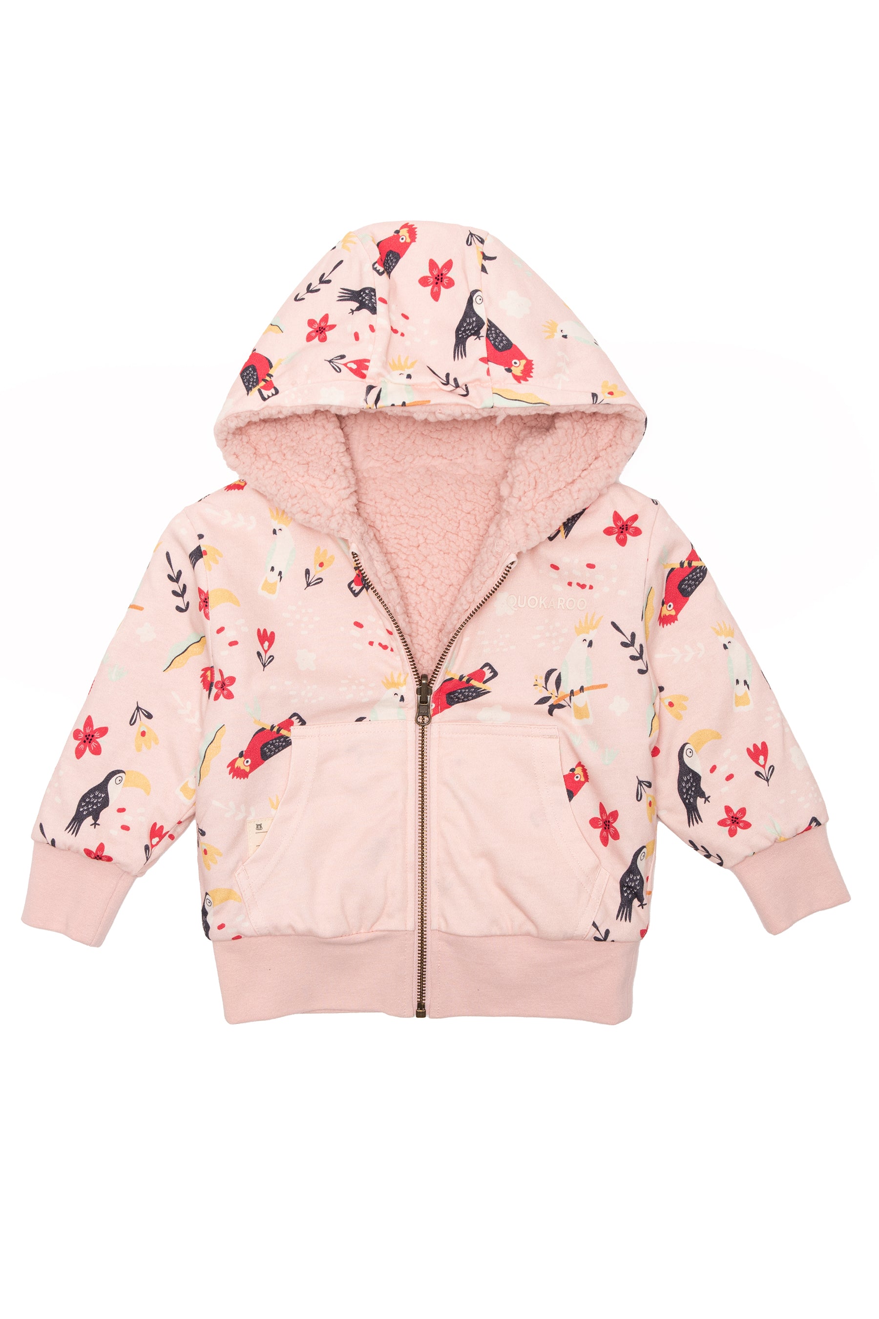 Cockatoo Cotton Jersey Reversible Zipper