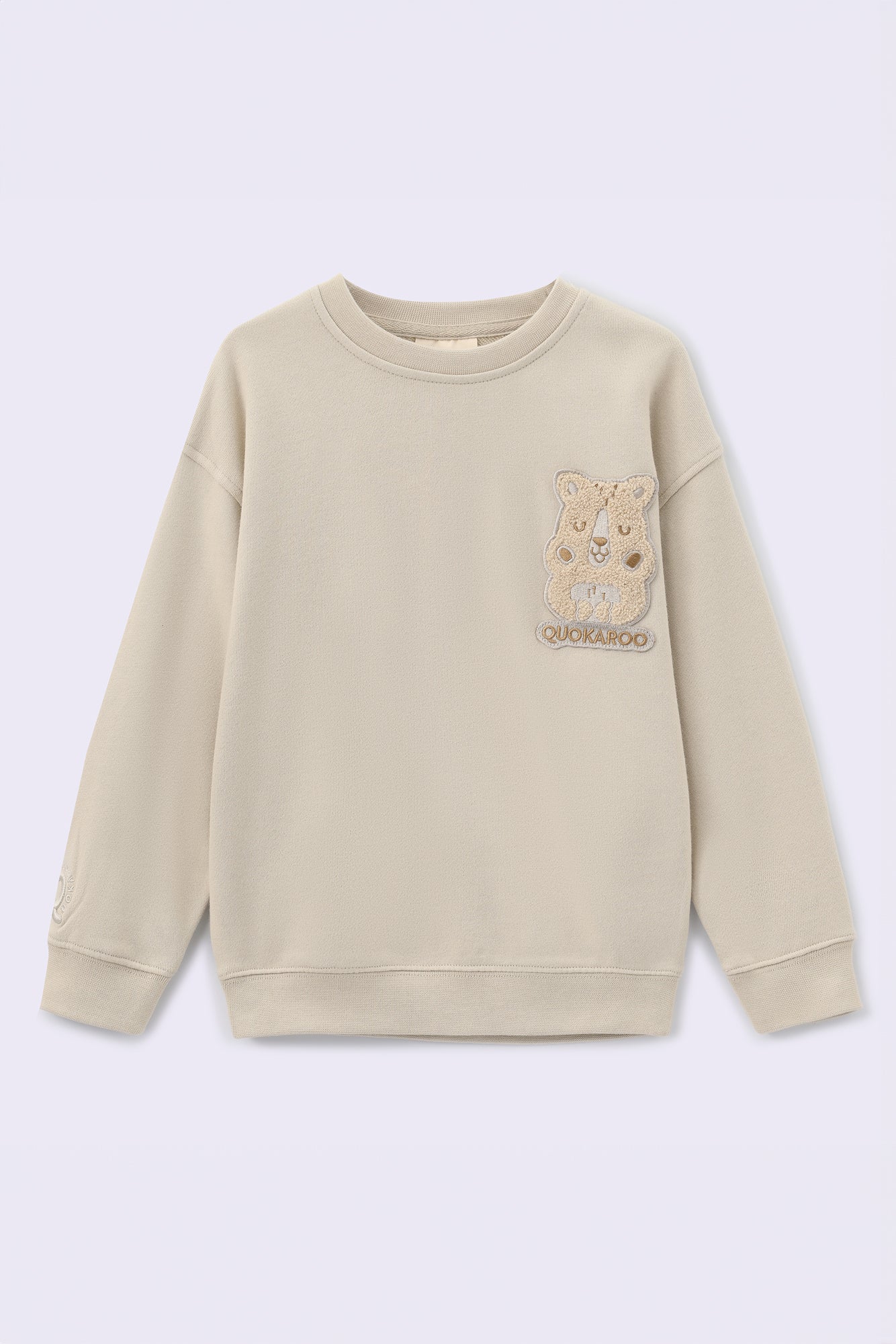 QuokkaJoy French Terry Crew Neck Pullover - Warm Sand
