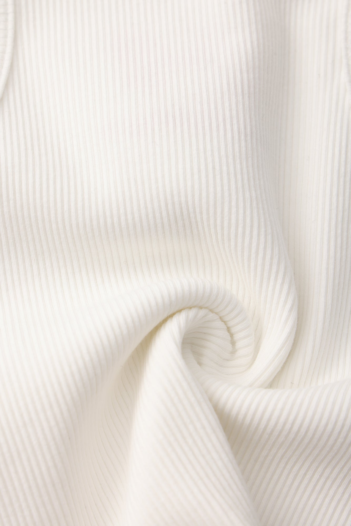 Brilliant White Ribbon Ribbed Tank