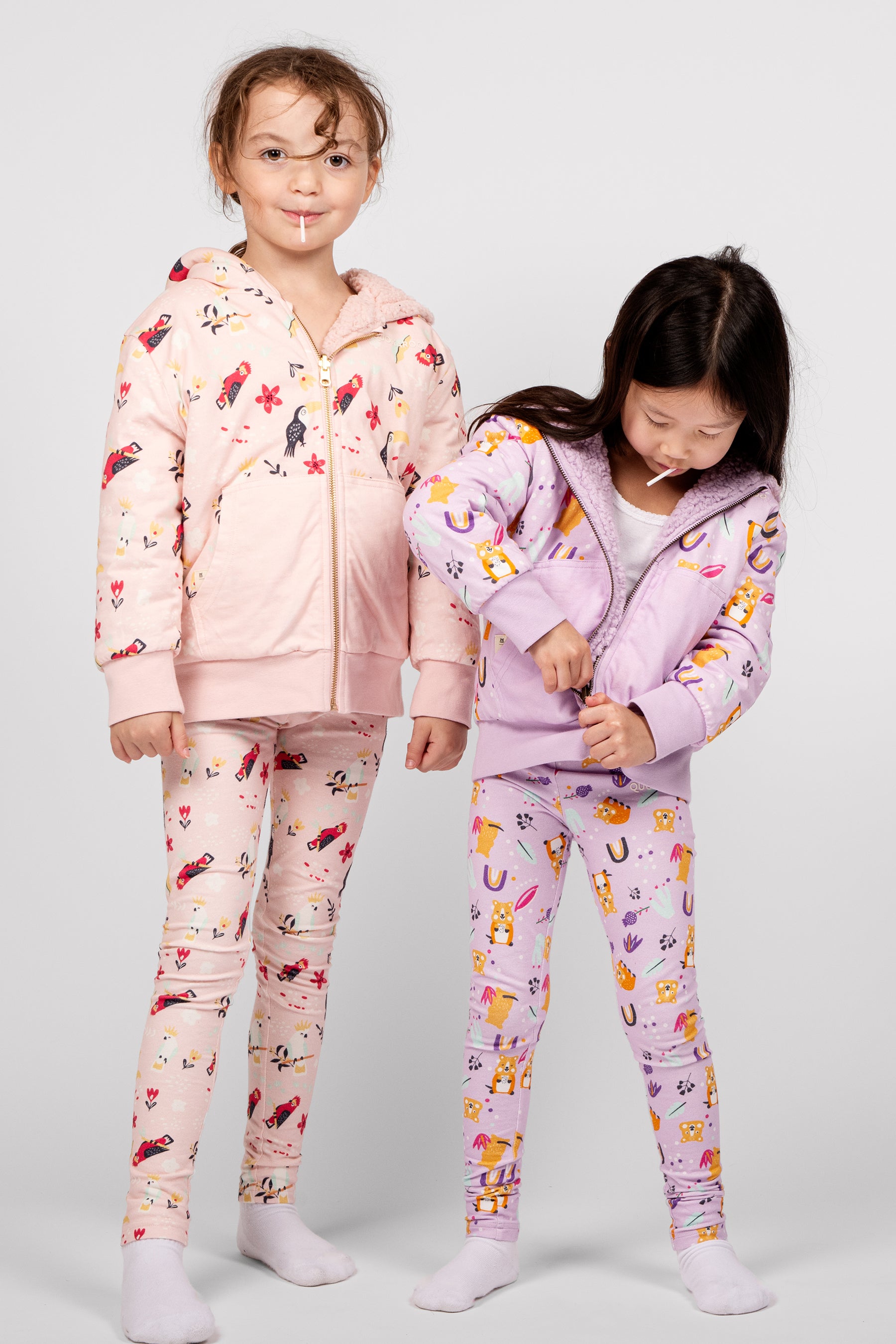 Cockatoo Cotton Jersey Reversible Zipper